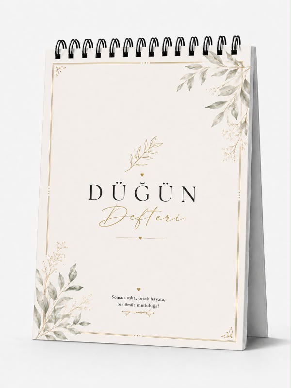 Düğün Defteri - Düğün - Nişan Misafir & Ziyaretçi Anı Defteri